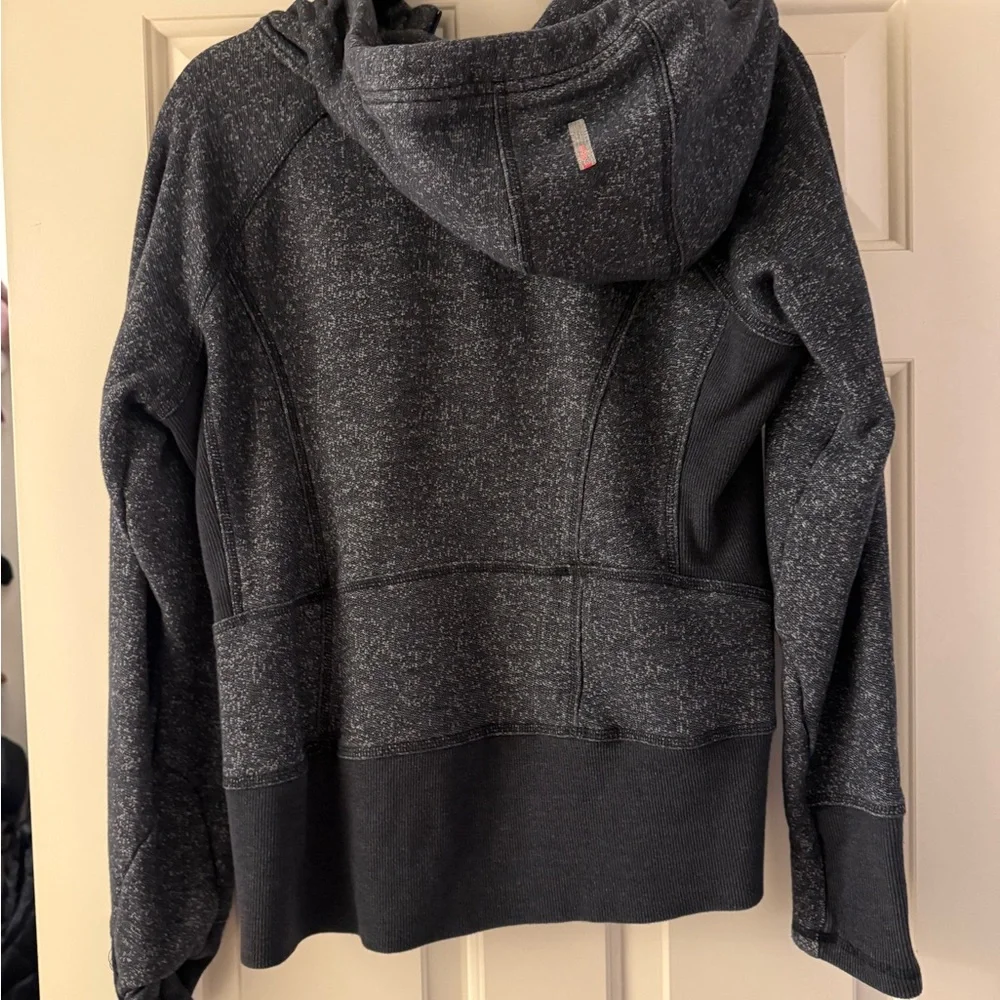 Zella Women's Charcoal Heather Zip-Up Hoodie Jacket - Picture 2 of 3